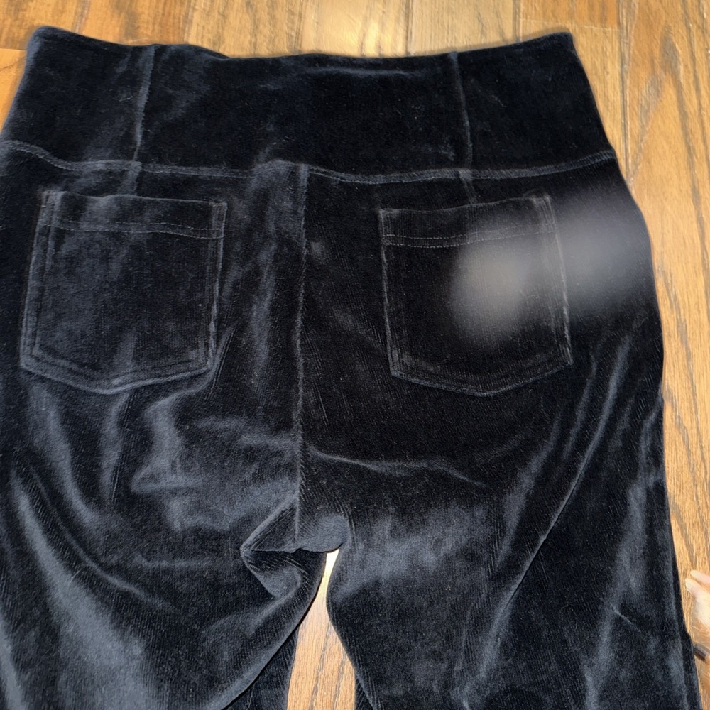 Athleta Metro Mid Rise Velour Cord‎ Large Black Stash Pocket Legging 28" - Picture 5 of 5